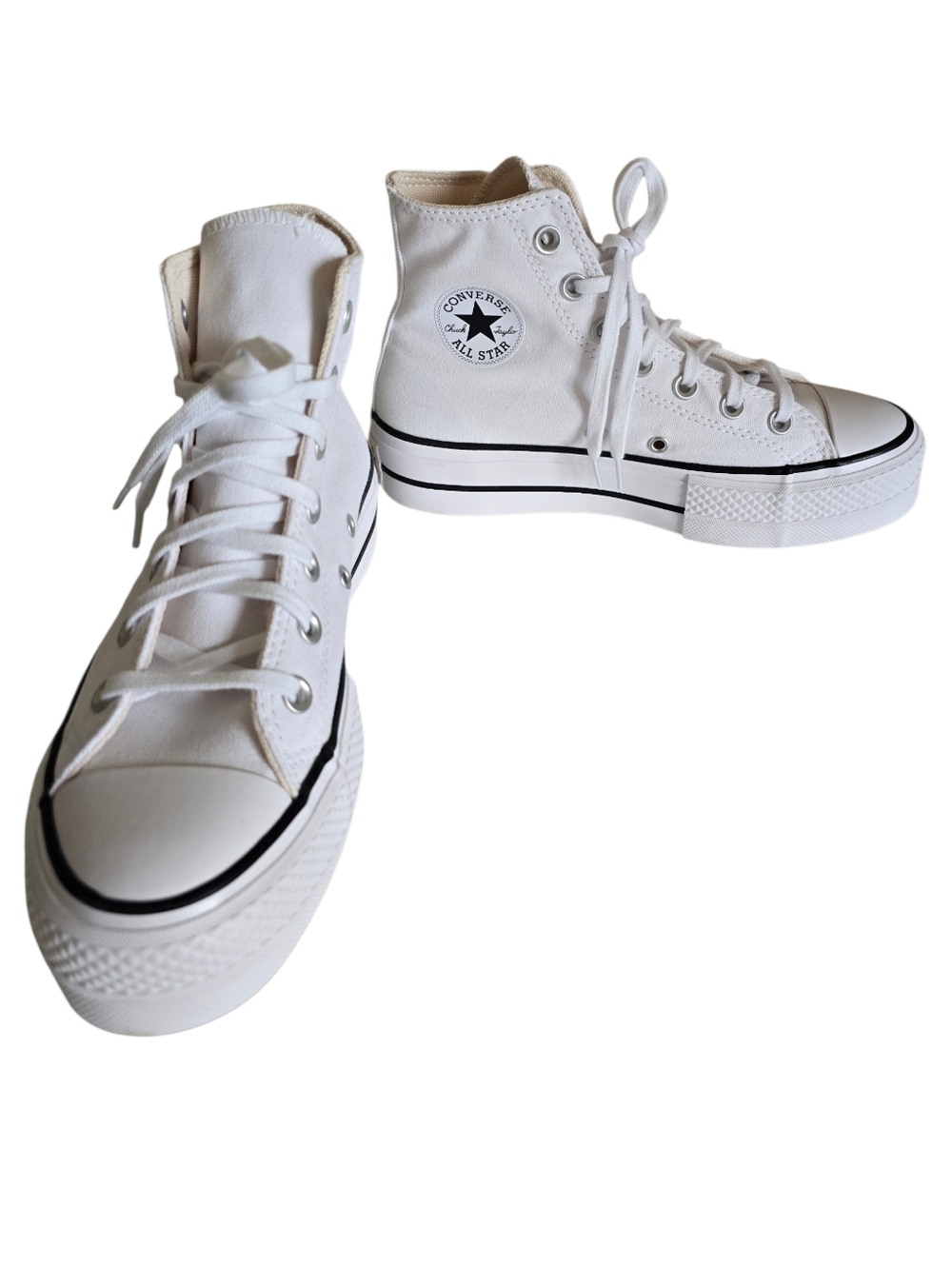 NEW🤍Converse Chuck Taylor All-Star Women White Lift High-Top Platform Sneakers - Picture 8 of 16